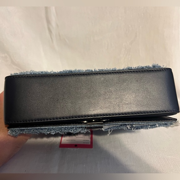 Kate Spade light denim Amelia jeweled medium convertible flap shoulder bag - Picture 6 of 13